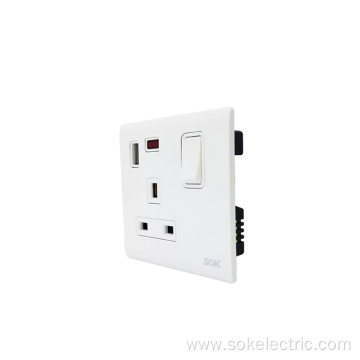 Best Price Double Pole Switched Bs Outlet With Indicator